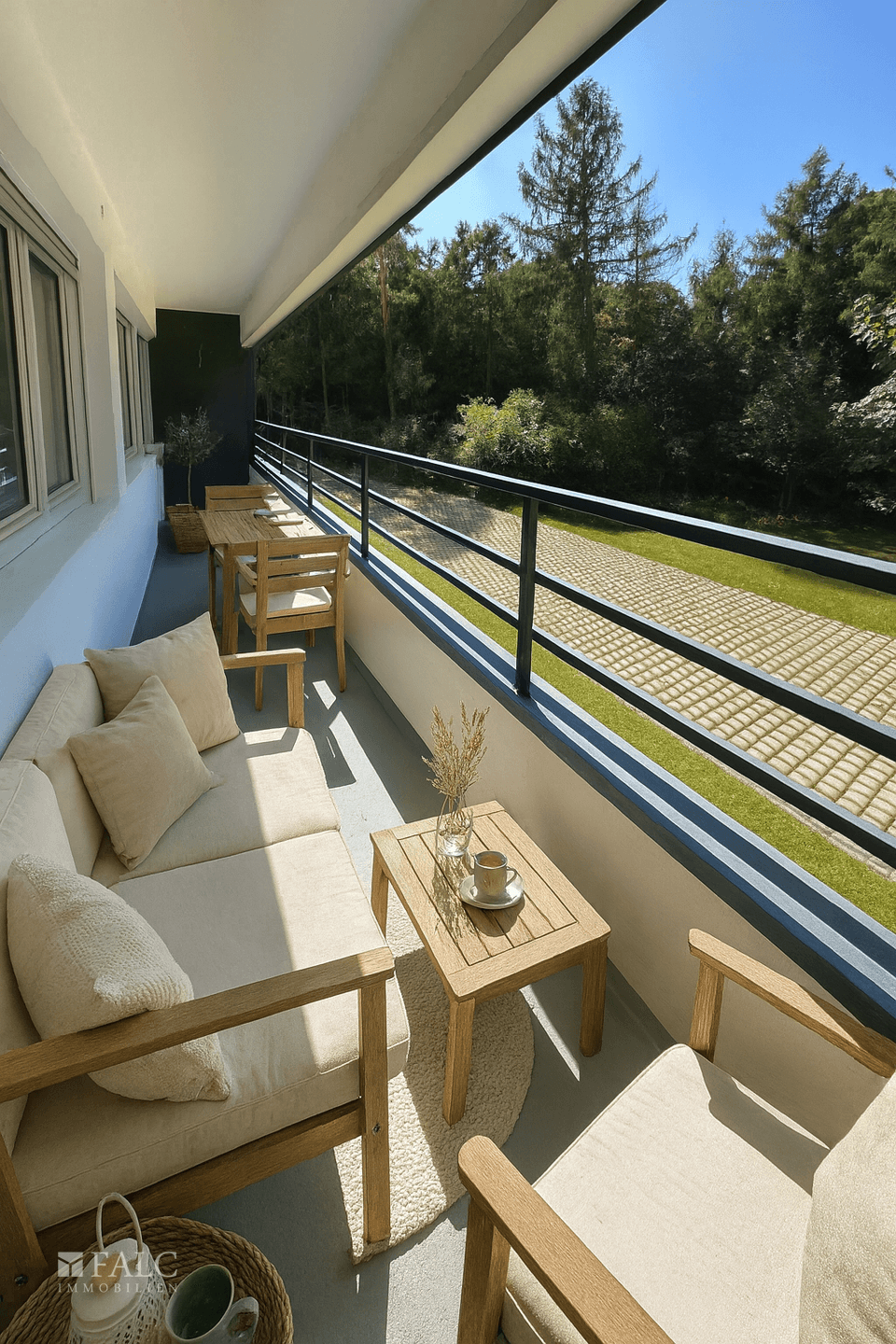Muster-Balkon Wohn- & Esszimmer